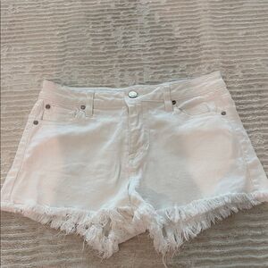 Celebrity Pink White Frayed Jean Shorts